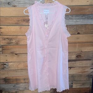 MABLE Light Pink Scallop Trim Dress